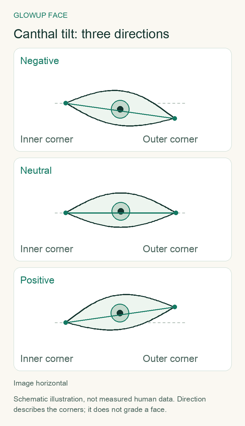 Canthal tilt: three directions