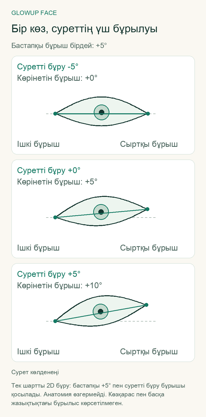Бір көз, суреттің үш бұрылуы