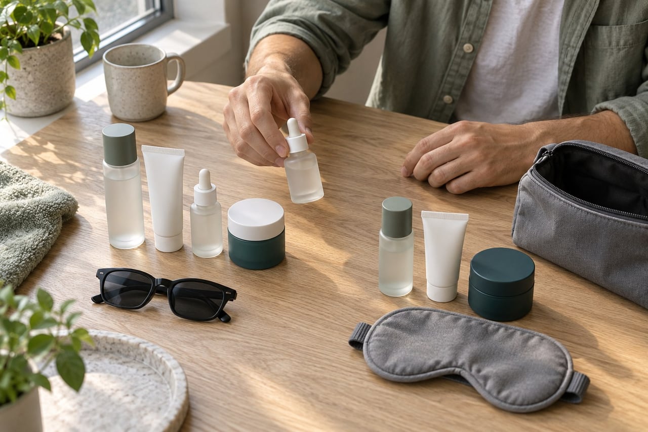 Analisador de rotina de skincare grátis: ordem e ativos