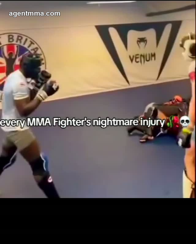Fighter suffers knee injury after training partner falls onto his planted leg during wrestling drill