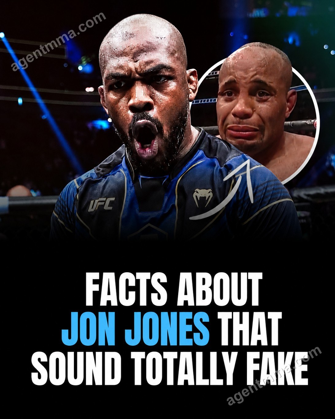 Jon Jones empatado con Stefan Struve por el alcance más largo de UFC en 84.5 pulgadas