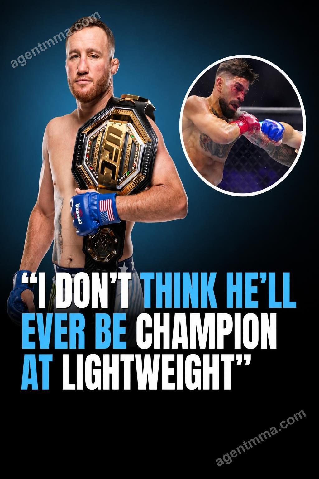 Justin Gaethje doubts Ilia Topuria can win UFC lightweight gold again due to size