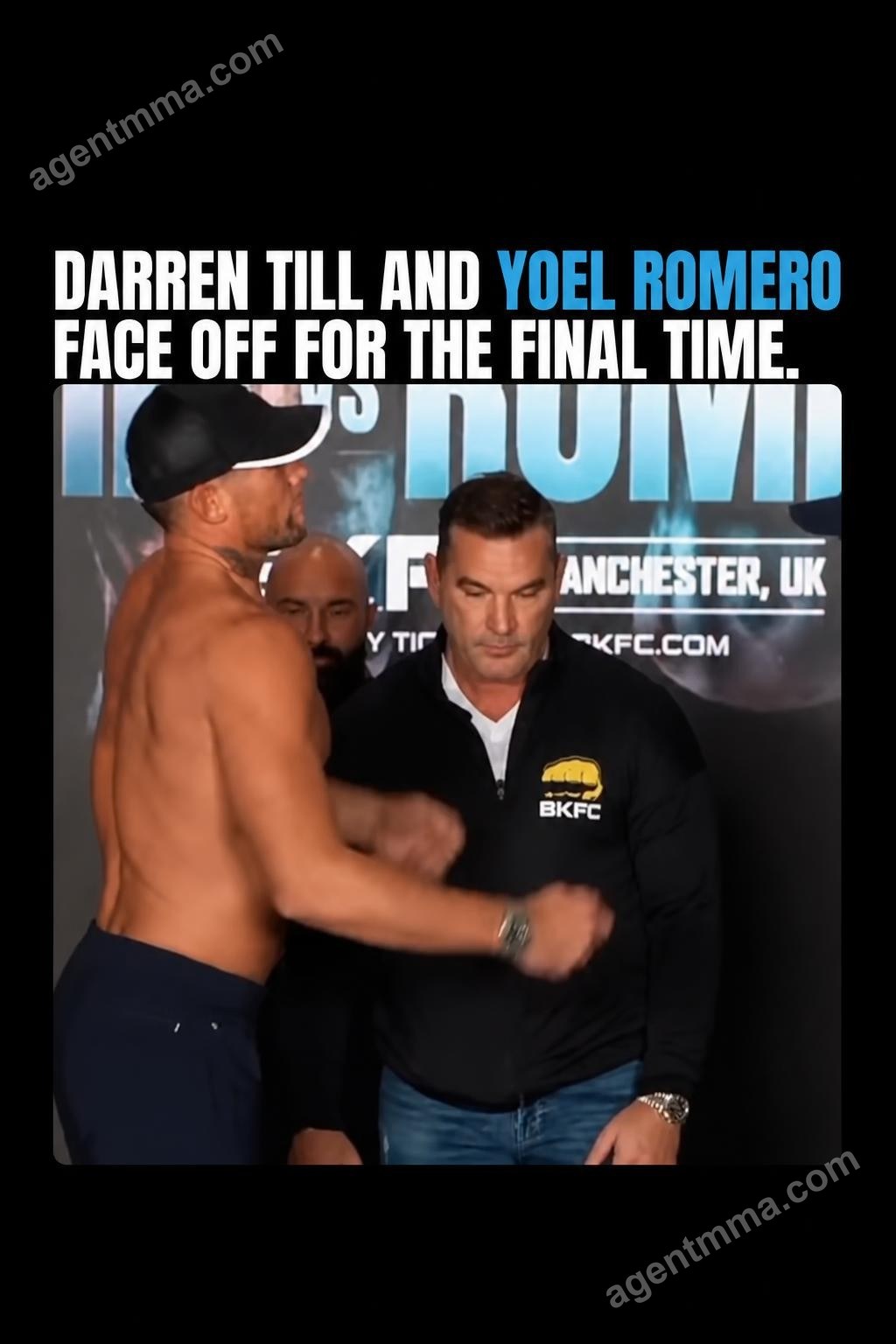 Darren Till e Yoel Romero se enfrentam antes do duelo de bare-knuckle