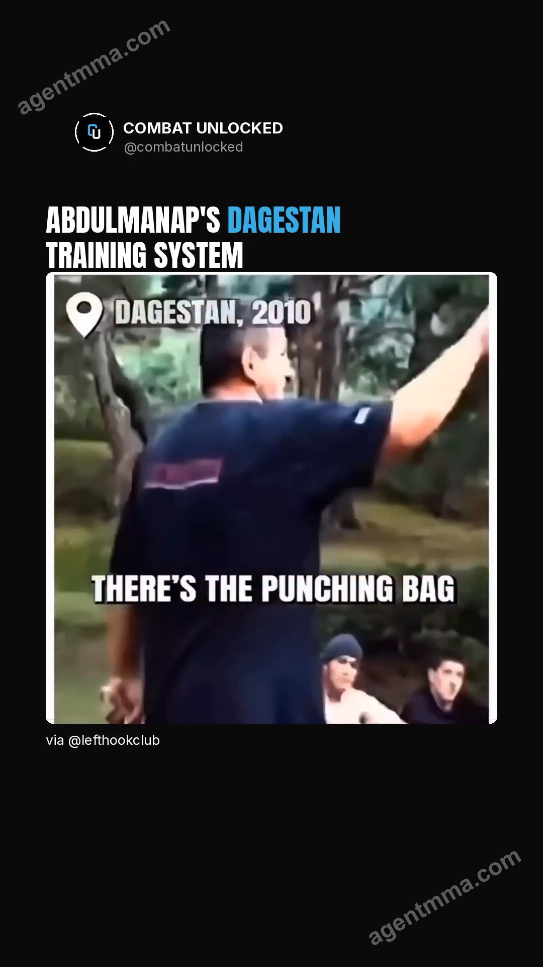 Rare footage shows Abdulmanap Nurmagomedov's legendary 17-station outdoor training system in Dagestan