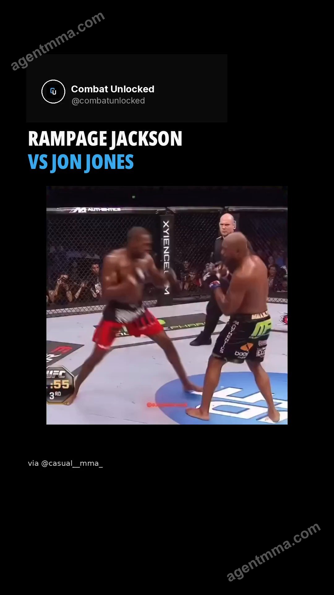 Rampage Jackson vs Jon Jones UFC 135 fight sparks back of head strike debate