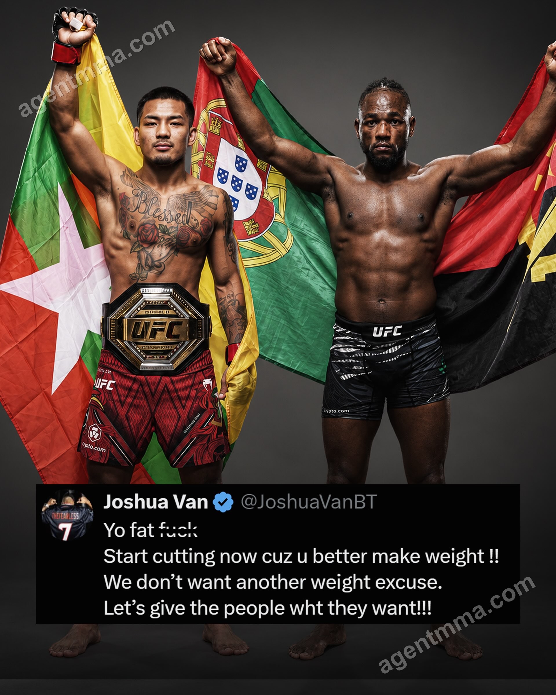 Joshua Van calls out opponent ahead of matchup, demands weight compliance