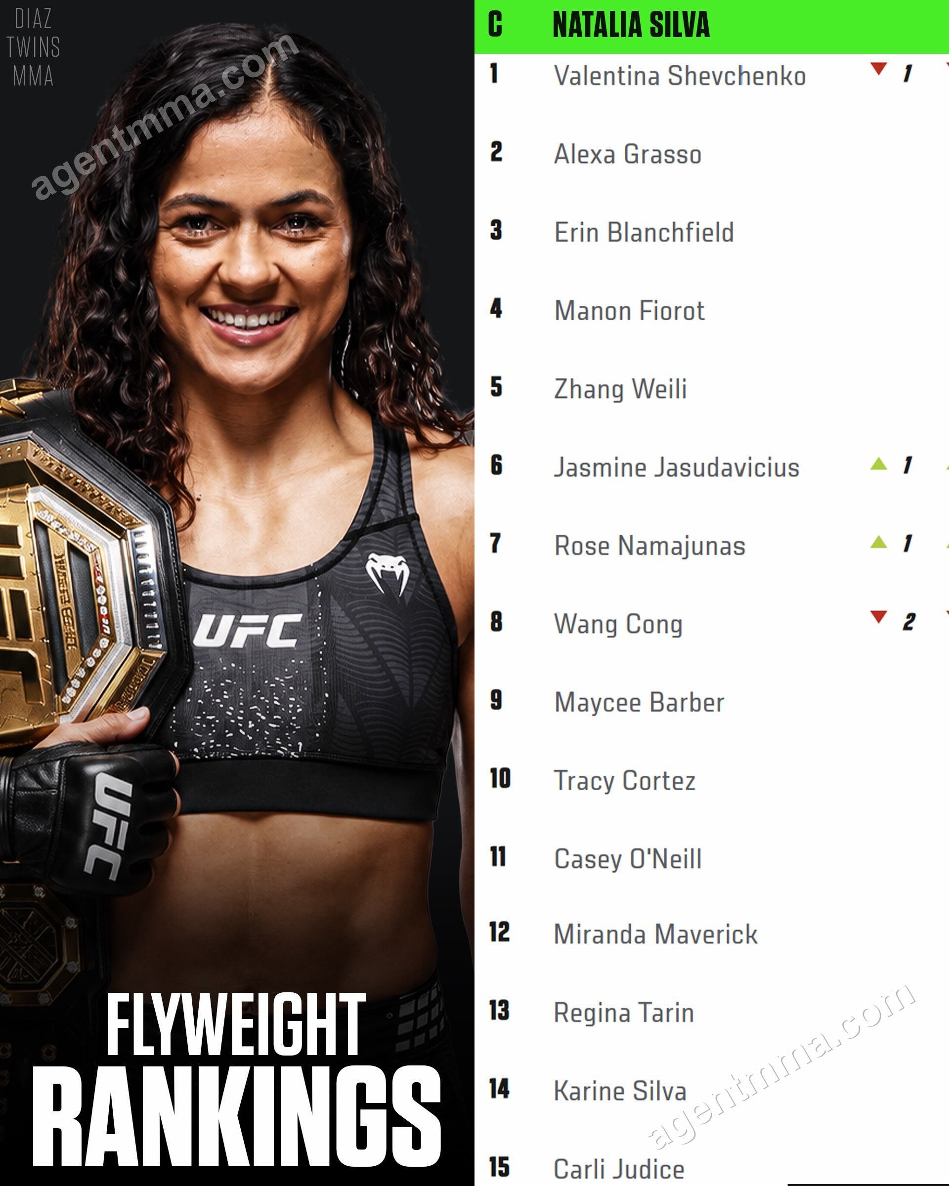 UFC Flyweight Rankings Updated With Shevchenko at Top