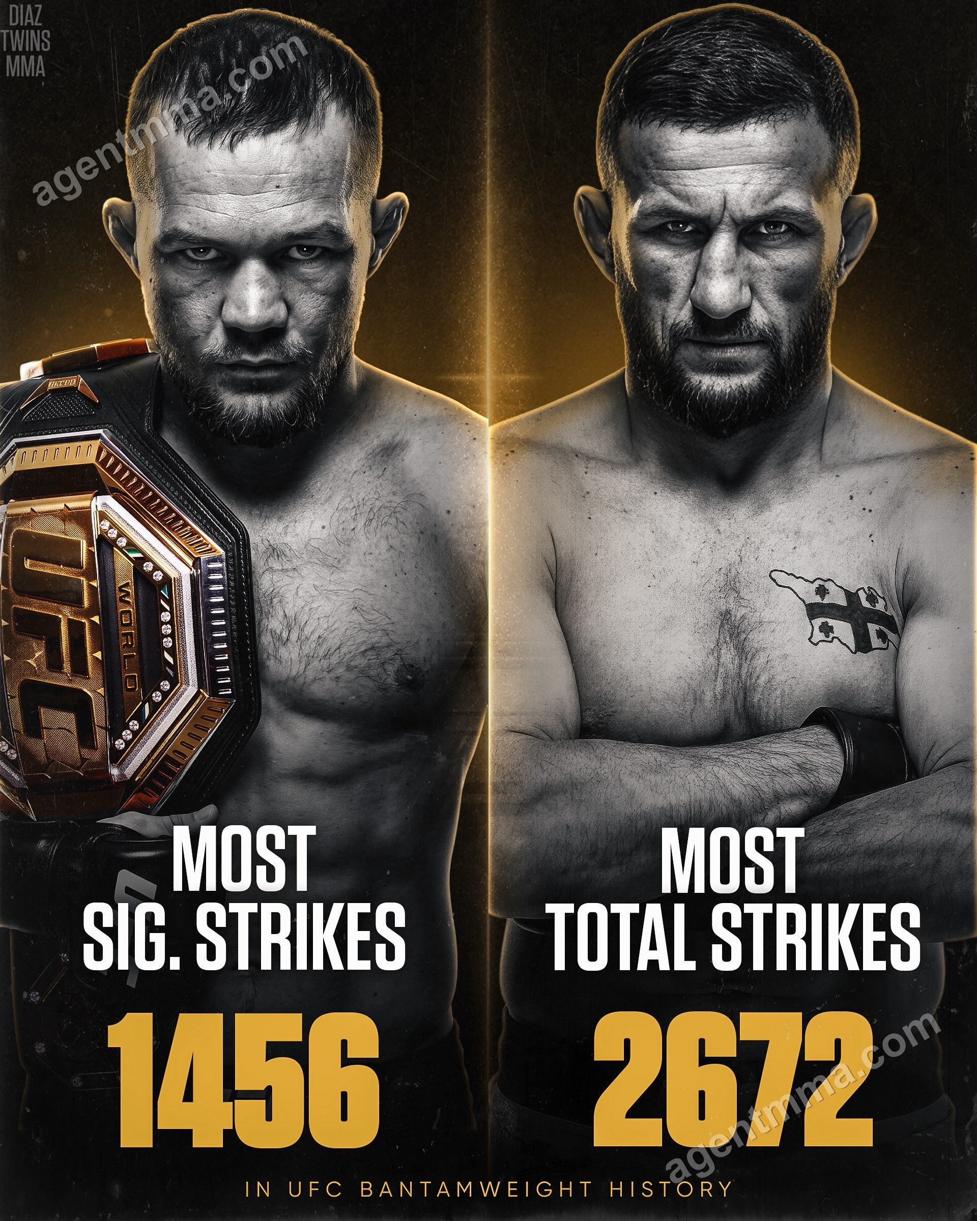 Yan et Dvalishvili détiennent les records de frappes en poids coq de l'UFC ; Kalshi donne 60 % de chances à Yan de conserver son titre