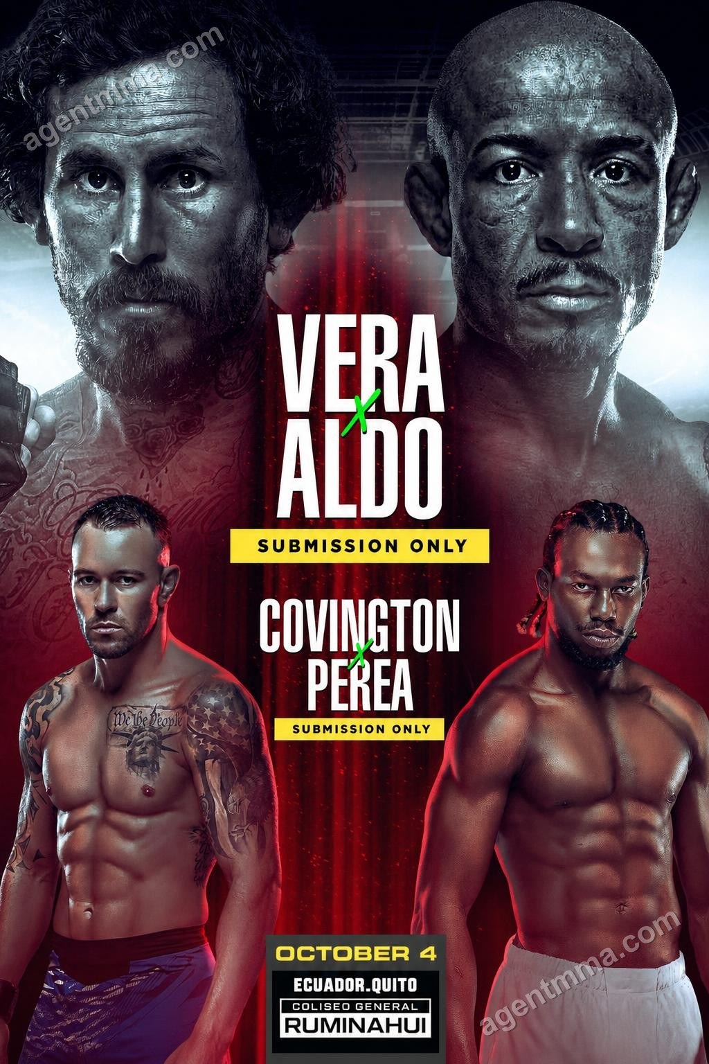Vera vs. Aldo encabeza evento UFC en Quito el 4 de octubre con Covington en el co-estelar