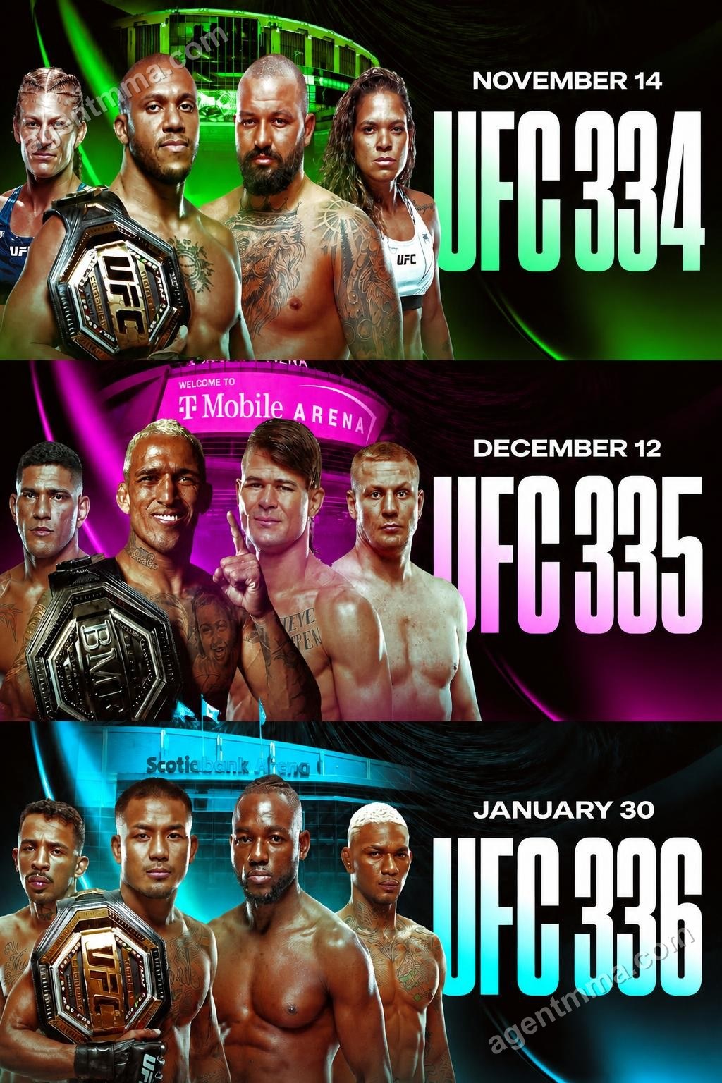 UFC Announces Lineups for Next Three Numbered Events, Including UFC 334 in New York on Nov. 14