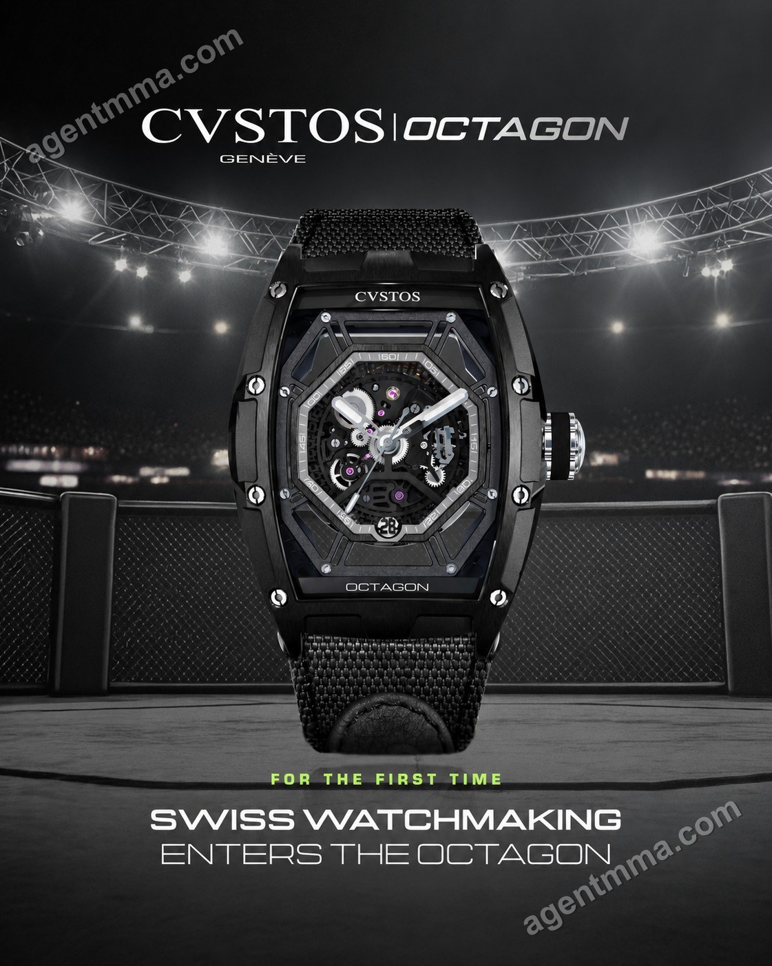 CVSTOS dévoile la montre Challenge Octagon liée à une marque de sports de combat