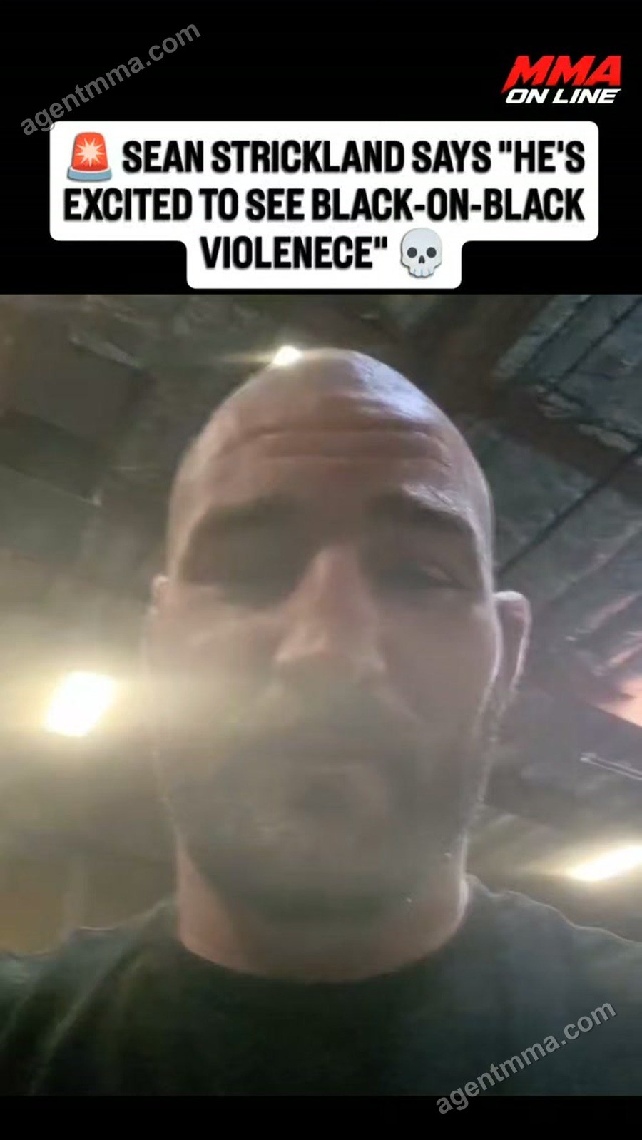 Sean Strickland makes joke about Francis Ngannou and Jamahal Hill fight at gym