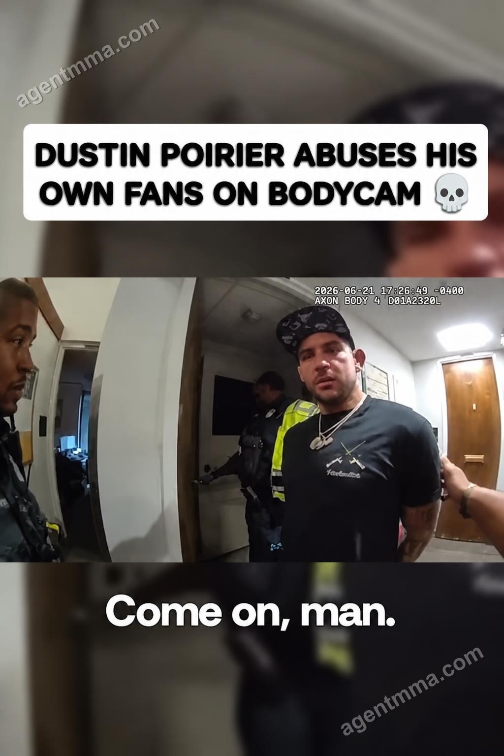 Bodycam footage shows Dustin Poirier confronting airport employee, challenging cops to fight