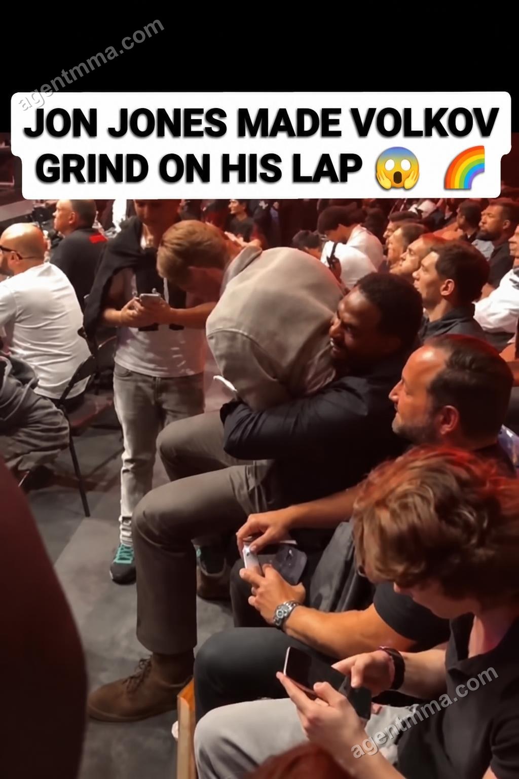 Jon Jones REALLY made Alexander Volkov sit on his lap and grind on him.