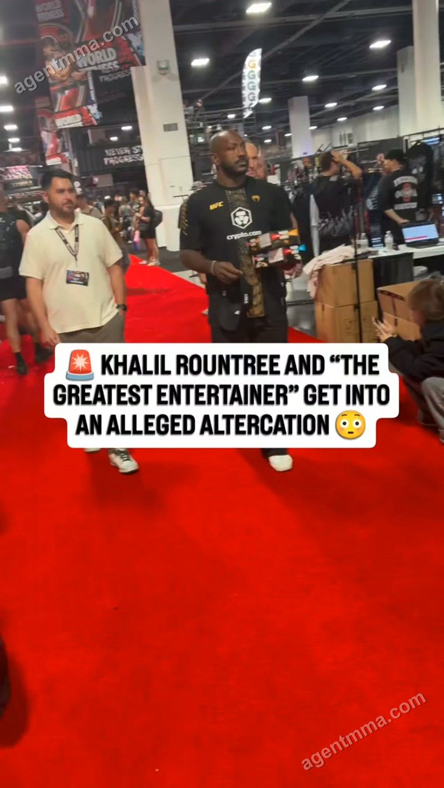 Khalil Rountree Responds to Push with Takedown in Apparent Altercation