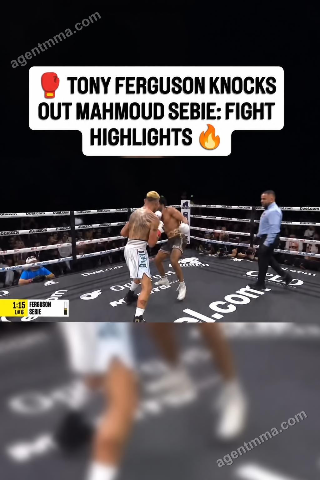 Tony Ferguson TKOs Mahmoud Sebie in 42 seconds, retains MFB Middleweight title