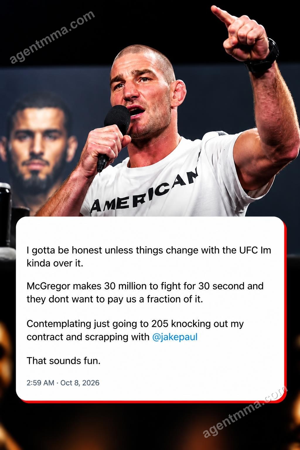 Informes indican que Sean Strickland considera renunciar al título por una disputa salarial en su contrato con la UFC