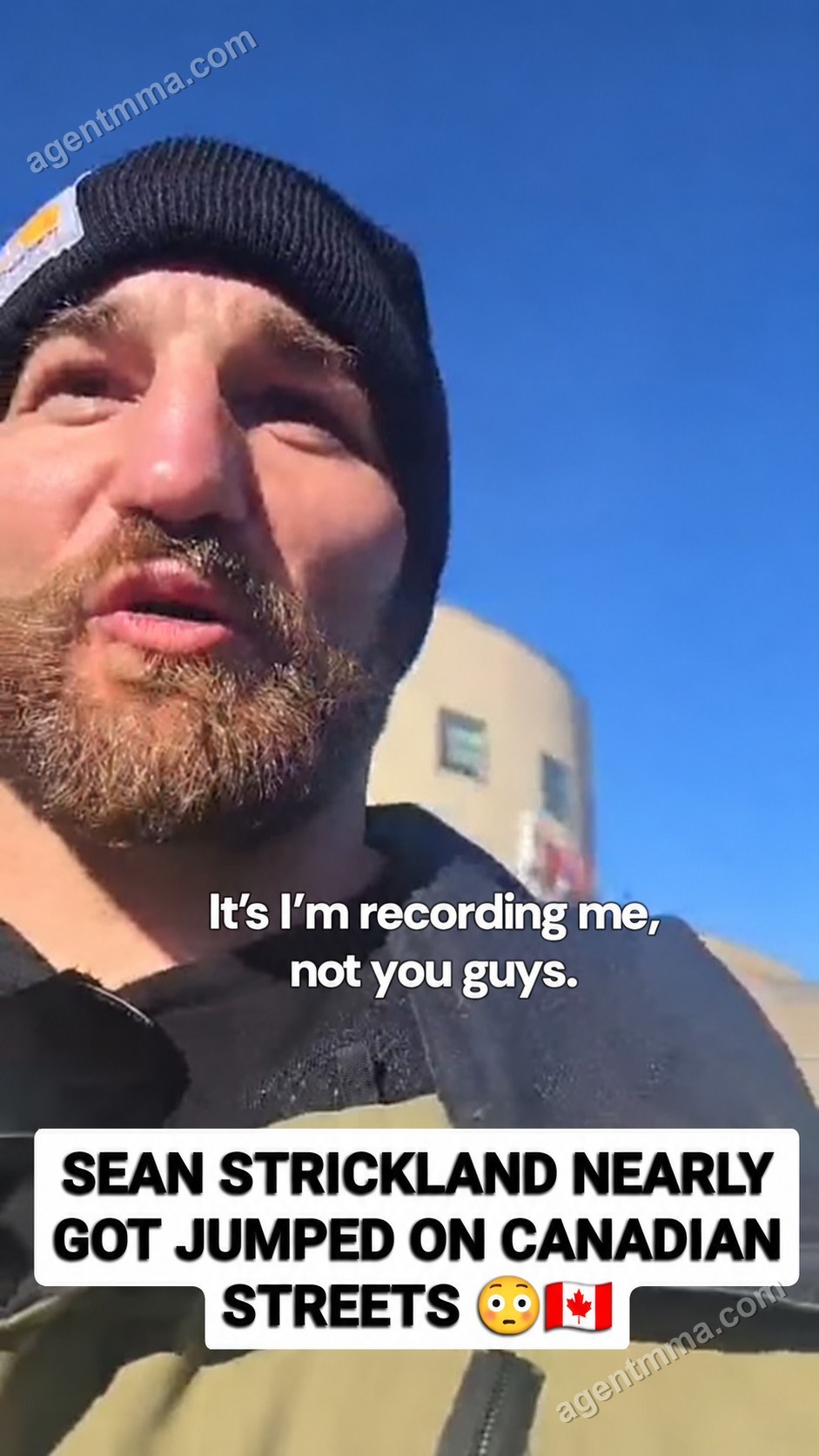 Sean Strickland huye de un encuentro callejero en Edmonton antes del fin de semana de UFC Edmonton