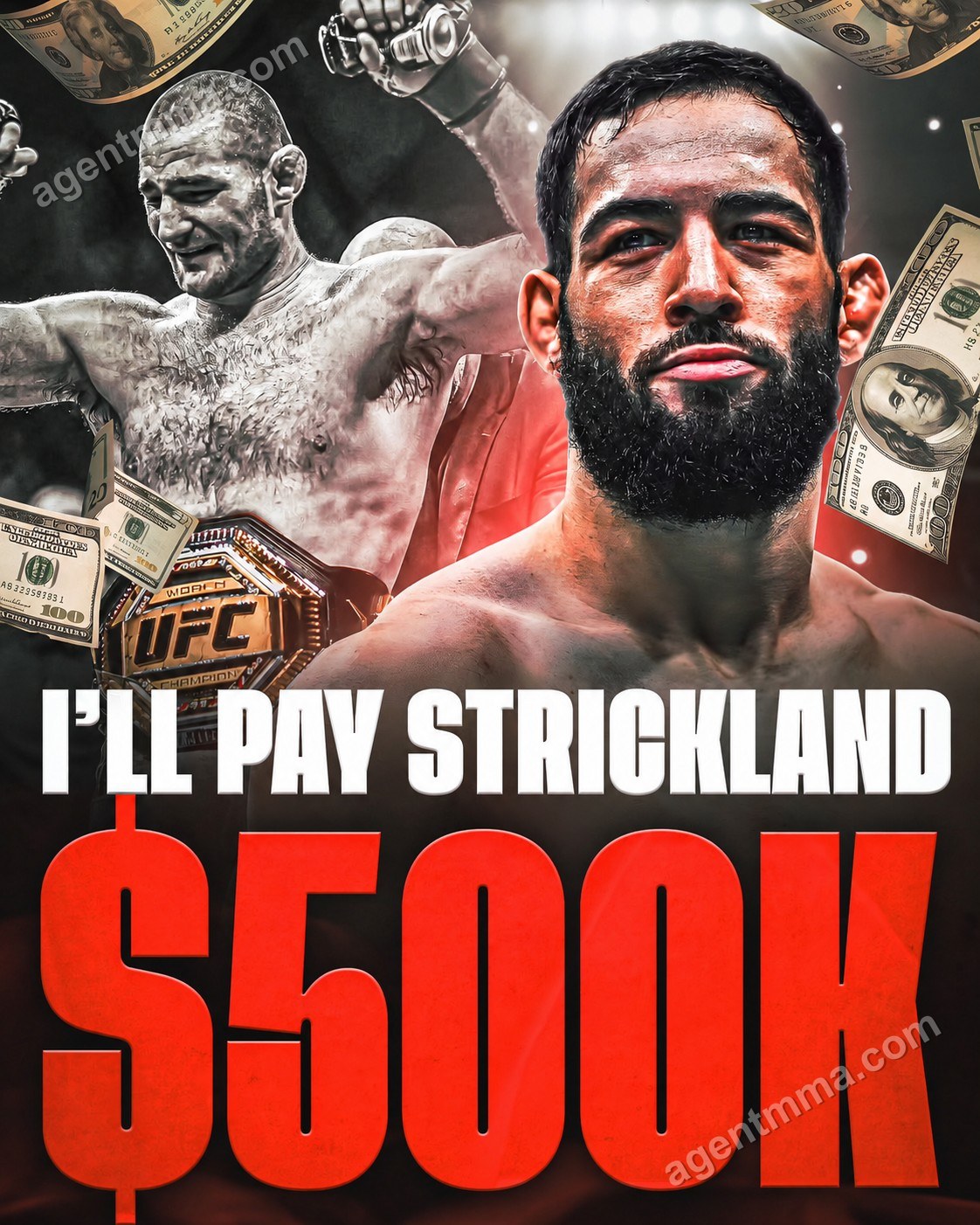 Imavov offers Strickland $500K personal wager to fight in January after UFC offer dispute