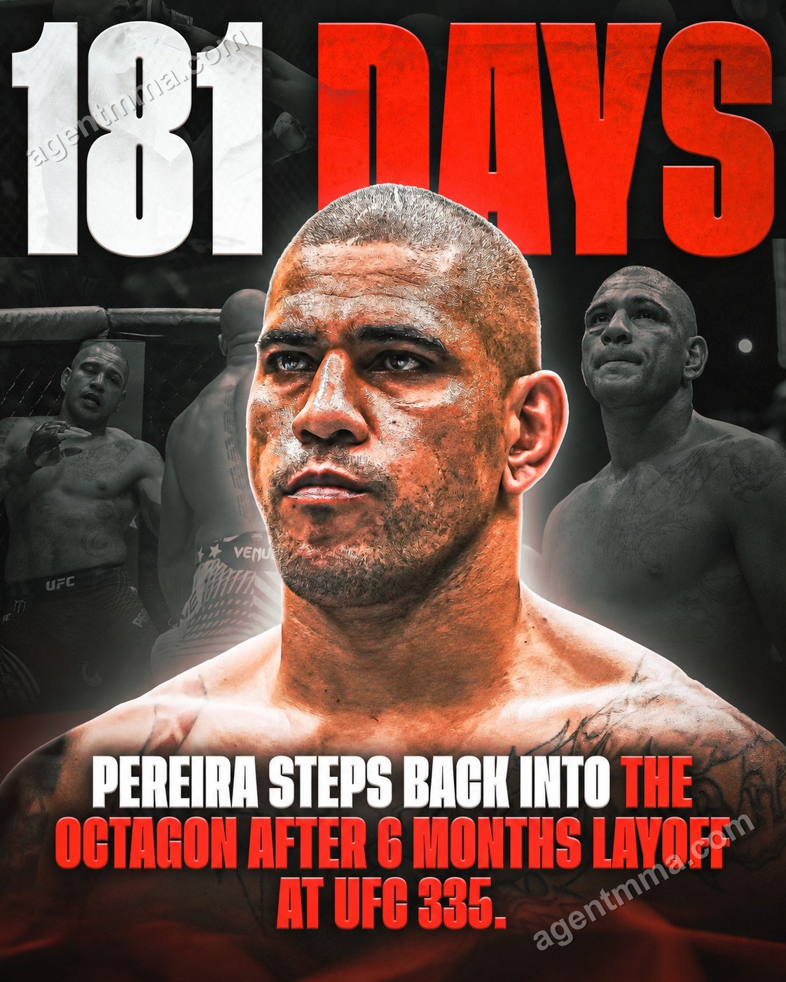 Seis meses desde la última aparición de Alex Pereira en la UFC en el evento de la Casa Blanca