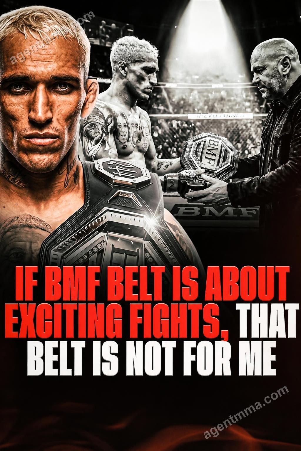 Charles Oliveira Says He Won't Chase BMF Belt if It Means Striking-Only Fight